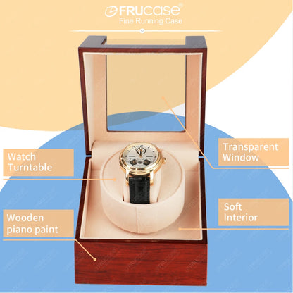 Clássico Frucase Winder relógio de pulso de madeira