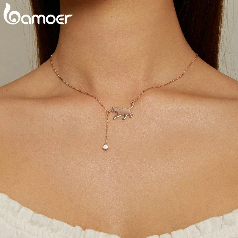 Bamoer Chain Necklace with Pendant
