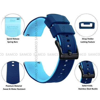 Bracelet en silicone bicolore Samco
