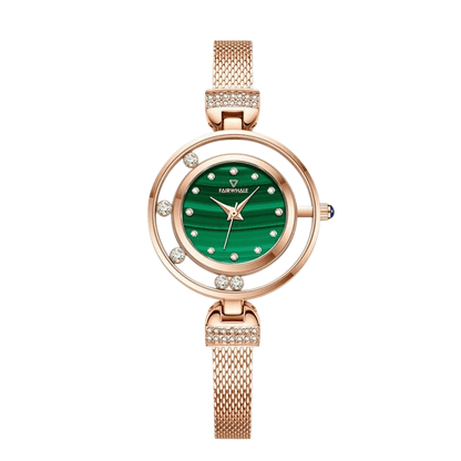 orologio da polso donna gioiello Fairwhale fw 3260 al quarzo oro verde